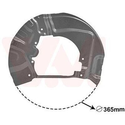 VAN WEZEL Protecție Praf de Frână - 365mm Aluminiu Față stânga VAN WEZEL Protecție Praf de Frână - 365mm Aluminiu Față stânga