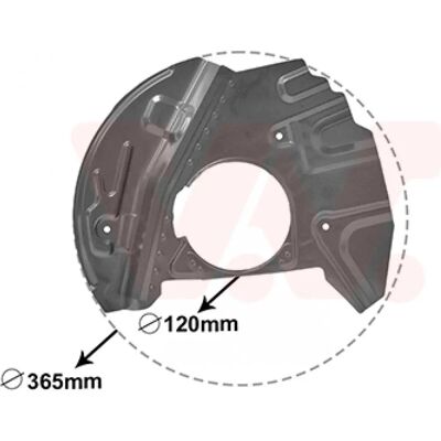 VAN WEZEL Model 0685372 Zinc-coated Brake Dust Shield - Brake Type VAN WEZEL Model 0685372 Zinc-coated Brake Dust Shield - Brake Type