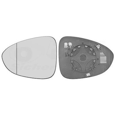 VAN WEZEL 3872837 Geam oglindă auto - Stânga, încălzită, sferică VAN WEZEL 3872837 Geam oglindă auto - Stânga, încălzită, sferică