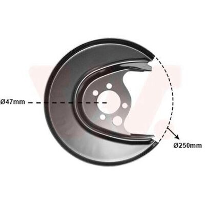 VAN WEZEL 5824374 Schutzblech für Hinterachse - Bremsstaubschutz VAN WEZEL 5824374 Schutzblech für Hinterachse - Bremsstaubschutz