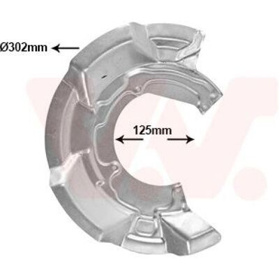 VAN WEZEL 0506371 - Protezione del disco dei freni - Asse anteriore sinistro - MINI VAN WEZEL 0506371 - Protezione del disco dei freni - Asse anteriore sinistro - MINI