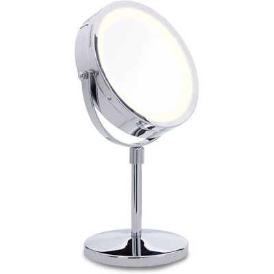 Miroir de Maquillage Lanaform LA131006 - Chrome - Double face, 15cm Miroir de Maquillage Lanaform LA131006 - Chrome - Double face, 15cm