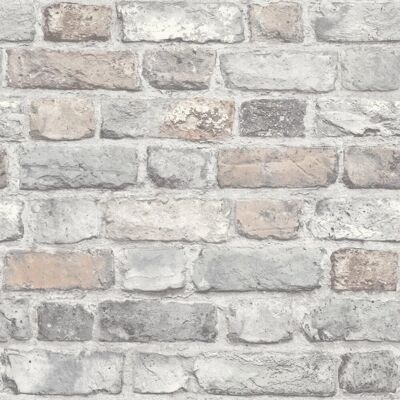 Grandeco Pastel Brick Effect Wallpaper - Wallpaper Grandeco Pastel Brick Effect Wallpaper - Wallpaper
