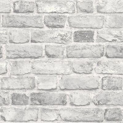 Grandeco Vintage Brick Pattern Wallpaper - 3D Textured Vinyl Grandeco Vintage Brick Pattern Wallpaper - 3D Textured Vinyl