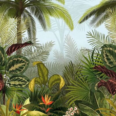 Papier peint jungle Raffia Vert - 1,59 x 2,8 m - Publicité Papier peint jungle Raffia Vert - 1,59 x 2,8 m - Publicité