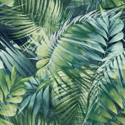 Grandeco Antigua Palm Teal Green Wallpaper - Wallpaper Grandeco Antigua Palm Teal Green Wallpaper - Wallpaper