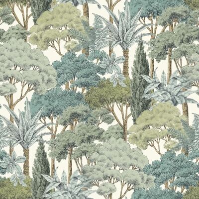 Grandeco Green Trees Botanical Wallpaper - Wallpaper Grandeco Green Trees Botanical Wallpaper - Wallpaper