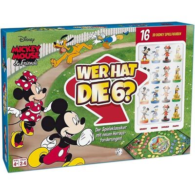 Gezelschapsspel Disney Mickey Mouse & Friends voor families - 'Wie heeft de 6?' Gezelschapsspel Disney Mickey Mouse & Friends voor families - 'Wie heeft de 6?'