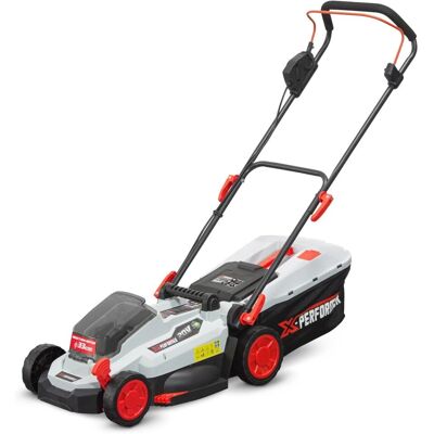 X-PERFORMER XPTDE3320LI - Tondeuse à batterie - Largeur 33cm - 20V MAX - Publicité X-PERFORMER XPTDE3320LI - Tondeuse à batterie - Largeur 33cm - 20V MAX - Publicité