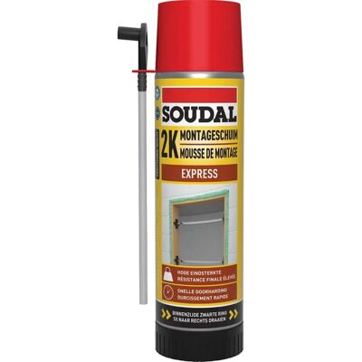 Mousse de montage 2K Soudal - Durcissement rapide, 0,4L aérosol - Publicité Mousse de montage 2K Soudal - Durcissement rapide, 0,4L aérosol - Publicité