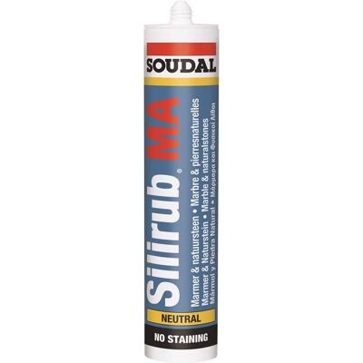 Soudal Silirub MA Sigillante in silicone per pietra naturale - Neutro, Elastico - 310ml Soudal Silirub MA Sigillante in silicone per pietra naturale - Neutro, Elastico - 310ml