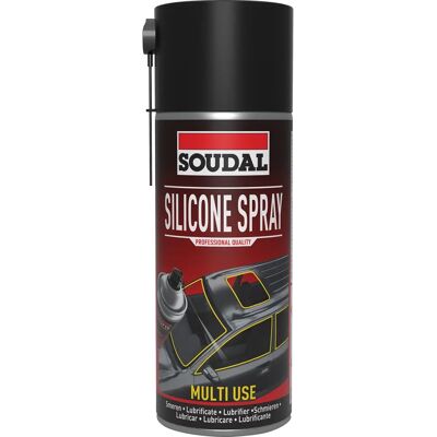 Soudal Silikonspray - Transparent - 400ml - Schmiermittel für Mechanische Teile Soudal Silikonspray - Transparent - 400ml - Schmiermittel für Mechanische Teile