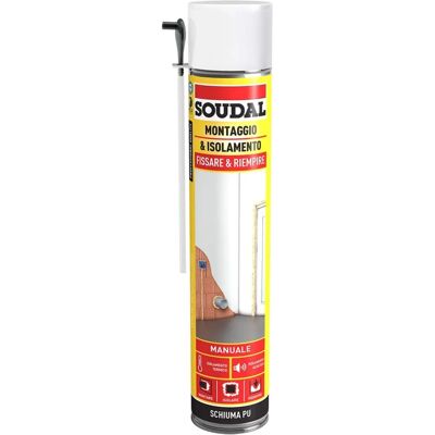 Schiuma poliuretanica universale Soudal 750ml - Schiuma di poliuretano Schiuma poliuretanica universale Soudal 750ml - Schiuma di poliuretano