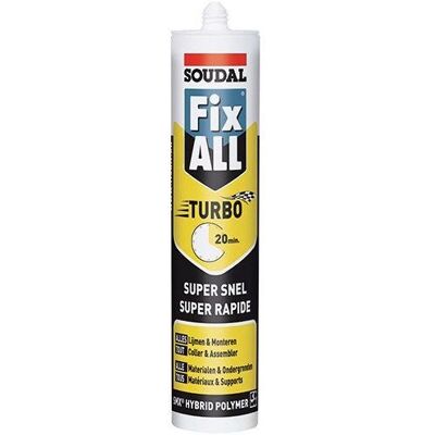 Soudal Fix All Turbo - Colla per costruzioni - Bianco Soudal Fix All Turbo - Colla per costruzioni - Bianco