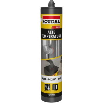 Soudal - Sigillante silicone ad alta temperatura - Rosso - 310ml Soudal - Sigillante silicone ad alta temperatura - Rosso - 310ml