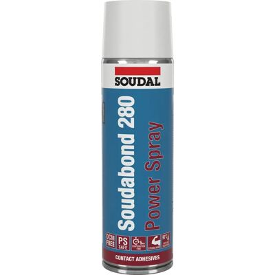 Soudal - Soudabond 280 - 0.5 L - Spray - Lijm Soudal - Soudabond 280 - 0.5 L - Spray - Lijm