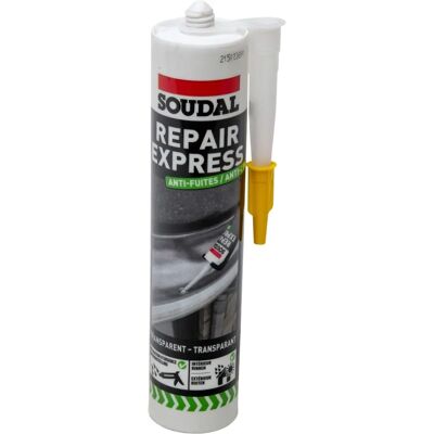 SOUDAL - Repair Express Anti-Fuites - Transparent - Sealant - Publicité SOUDAL - Repair Express Anti-Fuites - Transparent - Sealant - Publicité