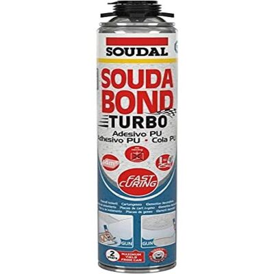 Soudal SoudaBond Turbo Pistolet de Mousse Polyuréthane - 750 ml Soudal SoudaBond Turbo Pistolet de Mousse Polyuréthane - 750 ml