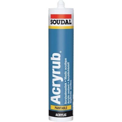 Soudal - Acryrub wit 310ml - Kit Soudal - Acryrub wit 310ml - Kit