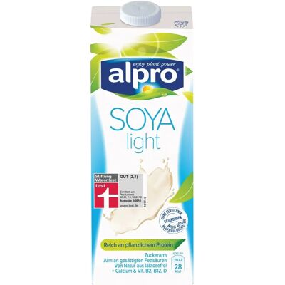Bebida de soja ligera Alpro - Baja en grasa, Vegetariana, 1L Bebida de soja ligera Alpro - Baja en grasa, Vegetariana, 1L