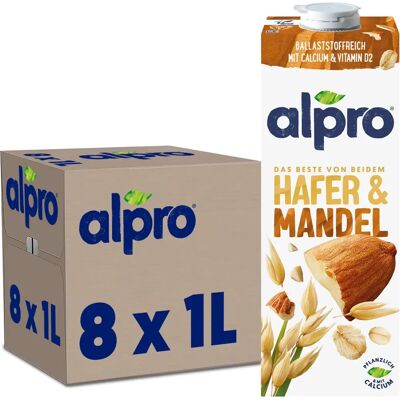 Alpro Veganer Pflanzenmilch - Ballaststoffreich & Vitamine - Laktosefrei - 8x1L Alpro Veganer Pflanzenmilch - Ballaststoffreich & Vitamine - Laktosefrei - 8x1L