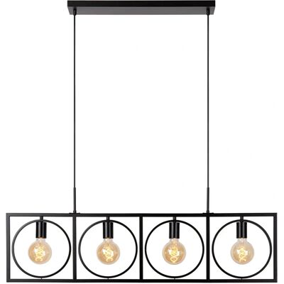 Klasická závesná lampa Lucide Suus - Bar - 4xE27 - Černá Klasická závesná lampa Lucide Suus - Bar - 4xE27 - Černá