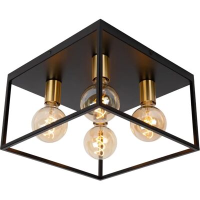 Lucide Ruben Moderne Deckenleuchte - 4xE27 - Schwarz Lucide Ruben Moderne Deckenleuchte - 4xE27 - Schwarz
