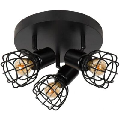 Lucide Filox Retro Stropní bodovka - Ø 25cm - 1xE27 - Černá - Stropní světlo Lucide Filox Retro Stropní bodovka - Ø 25cm - 1xE27 - Černá - Stropní světlo