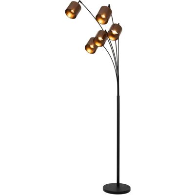 Lucide Schwarze Rankos Stehlampe - 5 Licht, Stilvoll, Metall Lucide Schwarze Rankos Stehlampe - 5 Licht, Stilvoll, Metall
