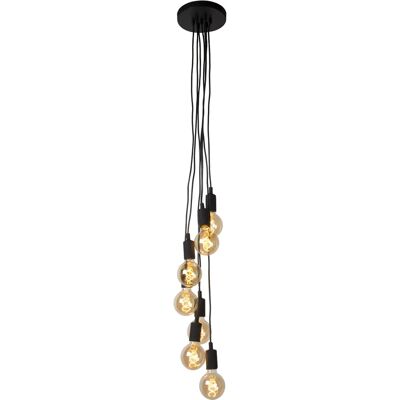 Lâmpada Pendente Preta Lucide 08408/07/30 - 7xE27 - Lâmpada de Suspensão Lâmpada Pendente Preta Lucide 08408/07/30 - 7xE27 - Lâmpada de Suspensão