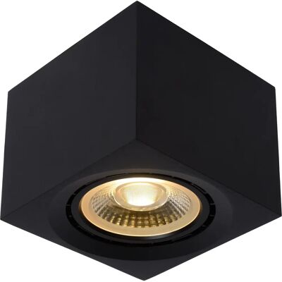 Lucide Fedler Surface Mounted Ceiling Spotlight - Dimmable 12W Black Lucide Fedler Surface Mounted Ceiling Spotlight - Dimmable 12W Black