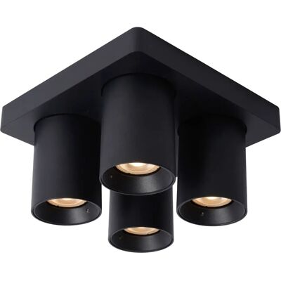 Lucide Nigel Moderní stropní bodové světlo - Dimmable GU10 4x5W 2200-3000K Černé Lucide Nigel Moderní stropní bodové světlo - Dimmable GU10 4x5W 2200-3000K Černé