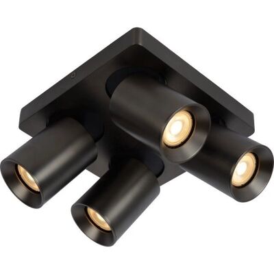 Lucide Nigel - Stropní reflektor - LED Dimmable - GU10 - 4x5W - Černá Lucide Nigel - Stropní reflektor - LED Dimmable - GU10 - 4x5W - Černá