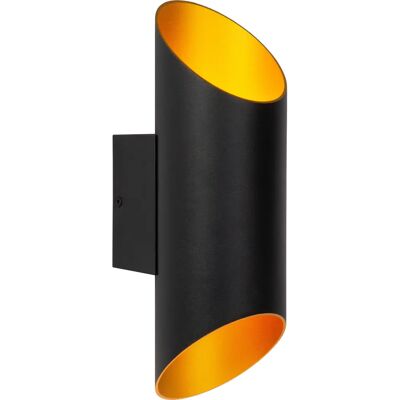 Lucide Quirijn 2-flammig Wandlampe Schwarz Gold Lucide Quirijn 2-flammig Wandlampe Schwarz Gold