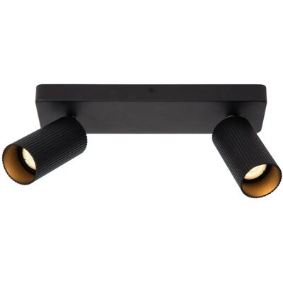 Lucide Spot Double pour Plafond Noir - Design Moderne - 2xGU10 - Publicité Lucide Spot Double pour Plafond Noir - Design Moderne - 2xGU10 - Publicité