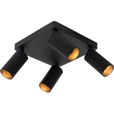 Lucide Clubs Black Ceiling Spotlight - 4xGU10 - Modern Lucide Clubs Black Ceiling Spotlight - 4xGU10 - Modern