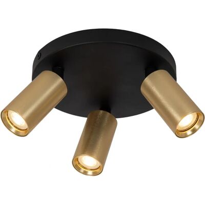 Lucide Ritmo Spotlight Plafond - Ø18cm - 3xGU10 - Or Mat - Éclairage de plafond - Publicité Lucide Ritmo Spotlight Plafond - Ø18cm - 3xGU10 - Or Mat - Éclairage de plafond - Publicité