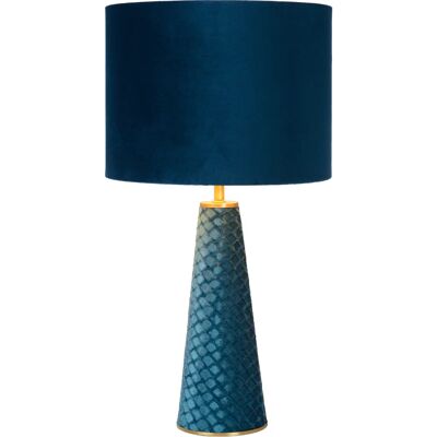 Lucide Extravaganza Velvet Türkis Tischlampe - 25cm - Retro Lucide Extravaganza Velvet Türkis Tischlampe - 25cm - Retro