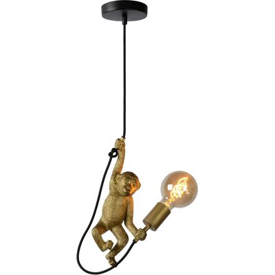Lampada a Sospensione Lucide Extravaganza Chimp - Nero & Oro - Ø17,6cm - E27 Lampada a Sospensione Lucide Extravaganza Chimp - Nero & Oro - Ø17,6cm - E27