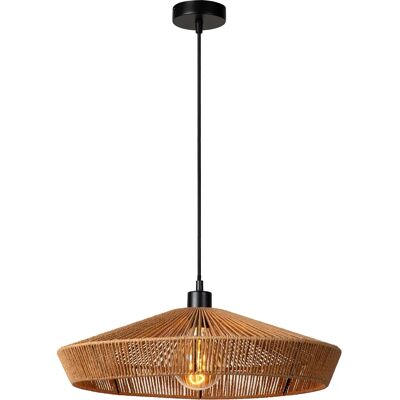 Lampadario sospeso Lucide Yunkai - 50cm - Legno chiaro - Regolabile in altezza Lampadario sospeso Lucide Yunkai - 50cm - Legno chiaro - Regolabile in altezza