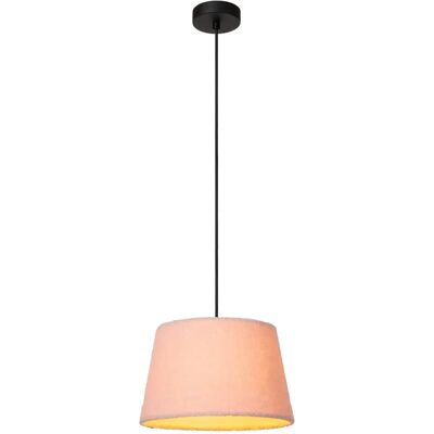 Lucide Woolly Roze Hanglamp - Verstelbare Hoogte - 28cm - E27 Lucide Woolly Roze Hanglamp - Verstelbare Hoogte - 28cm - E27