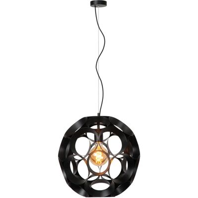 Lucide Hannelore Große Pendelleuchte - Schwarz - 40cm - E27 - Modern Retro Lucide Hannelore Große Pendelleuchte - Schwarz - 40cm - E27 - Modern Retro