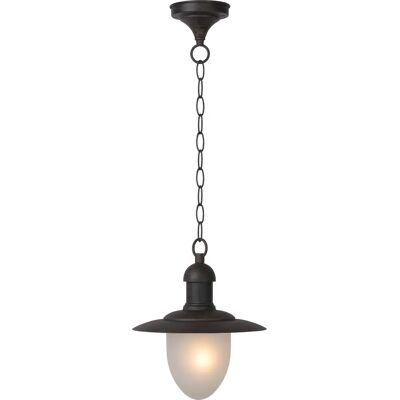 Lucide Aruba Cottage Pendant Light - 25cm - E27 - IP44 - Rust Brown Lucide Aruba Cottage Pendant Light - 25cm - E27 - IP44 - Rust Brown