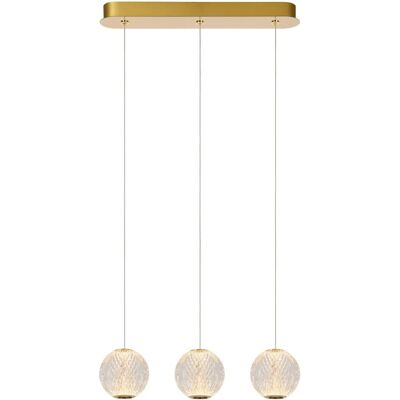 Lucide Cintra 3-Flammige Warmweiß-LED-Pendelleuchte - Gold-Finish Lucide Cintra 3-Flammige Warmweiß-LED-Pendelleuchte - Gold-Finish
