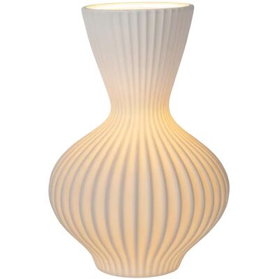 Lucide Momoro Weiße Porzellan Tischlampe - Klassischer griechischer Vase-Stil Lucide Momoro Weiße Porzellan Tischlampe - Klassischer griechischer Vase-Stil