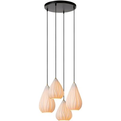 Lucide Cinzia Hängeleuchte Ø55,5cm 4xE27 - Weiß - Pendelleuchte Lucide Cinzia Hängeleuchte Ø55,5cm 4xE27 - Weiß - Pendelleuchte