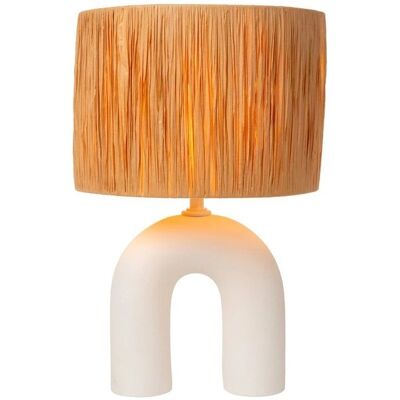 Lucide Ronda Weiße Tischlampe - 1xE27 - Moderner Rustikaler Stil Lucide Ronda Weiße Tischlampe - 1xE27 - Moderner Rustikaler Stil