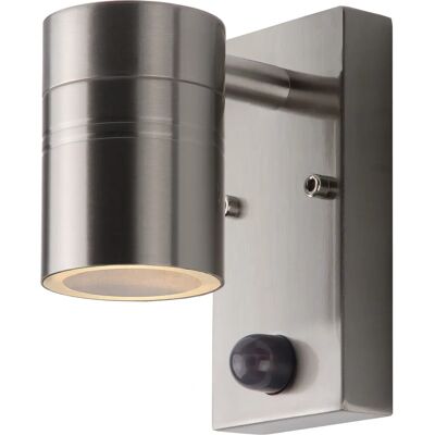 Lucide ArneLed Wall Spotlight Outdoor PIR Sensor - 63cm - Satin Chrome - Wall Light Lucide ArneLed Wall Spotlight Outdoor PIR Sensor - 63cm - Satin Chrome - Wall Light
