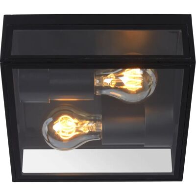 Lucide Dukan Outdoor Ceiling Light - 2xE27 - IP65 - Black - Ceiling Light Lucide Dukan Outdoor Ceiling Light - 2xE27 - IP65 - Black - Ceiling Light