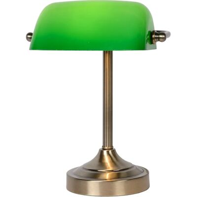 Luminária de mesa clássica Lucide Banker - Bronze - Sem categoria Luminária de mesa clássica Lucide Banker - Bronze - Sem categoria
